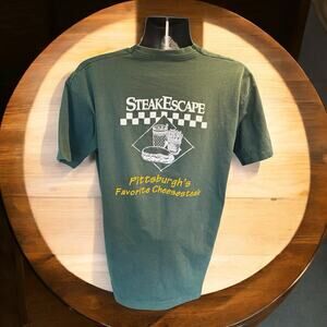 Vintage Steak Escape Favorite Cheesesteak T Shirt Pittsburgh PA Sz XL Restaurant